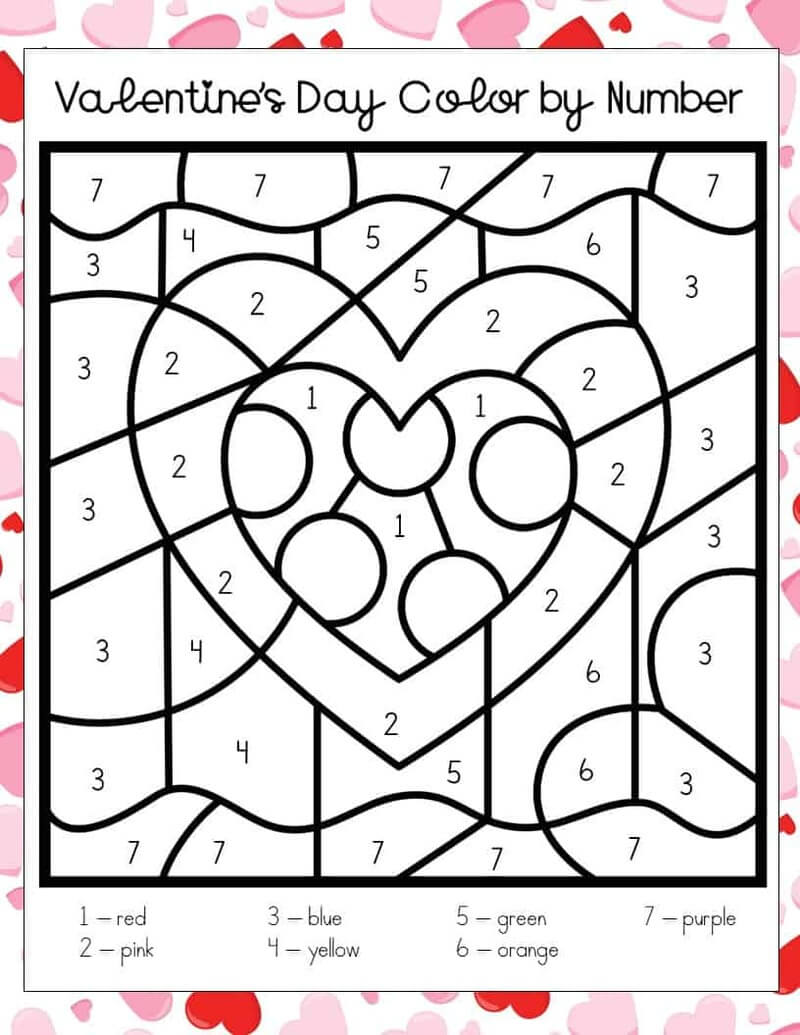 Beauti Heart color by number