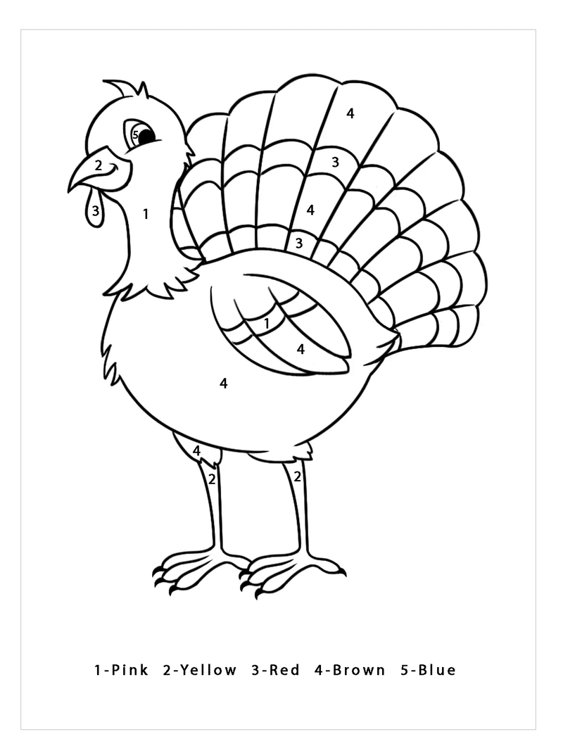 Beautiful Turkey color by number