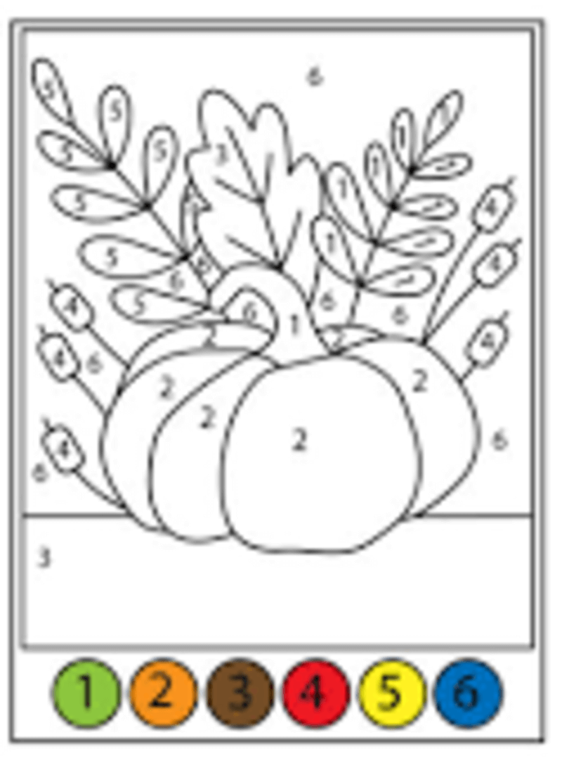 Beauty pumpkin color by number