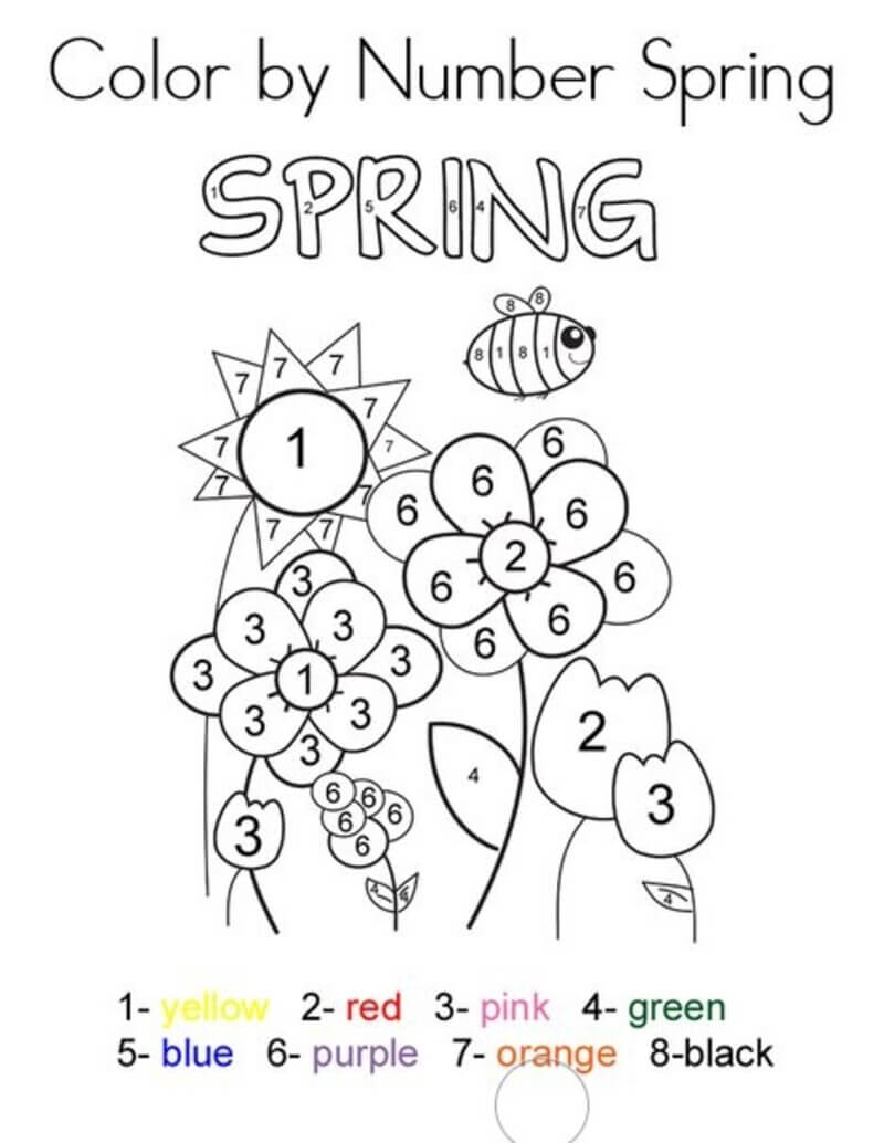 Beauty Spring color by number Color By Number