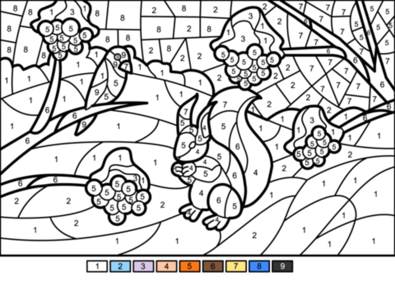Beauty Winter Scene color by number