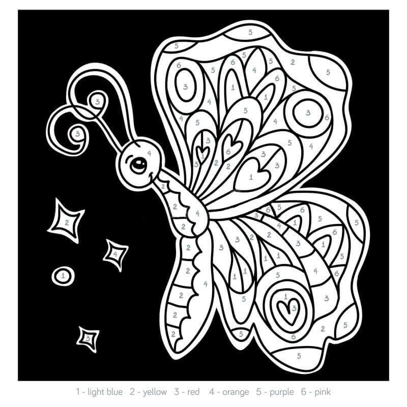 Butterfly Color By Number