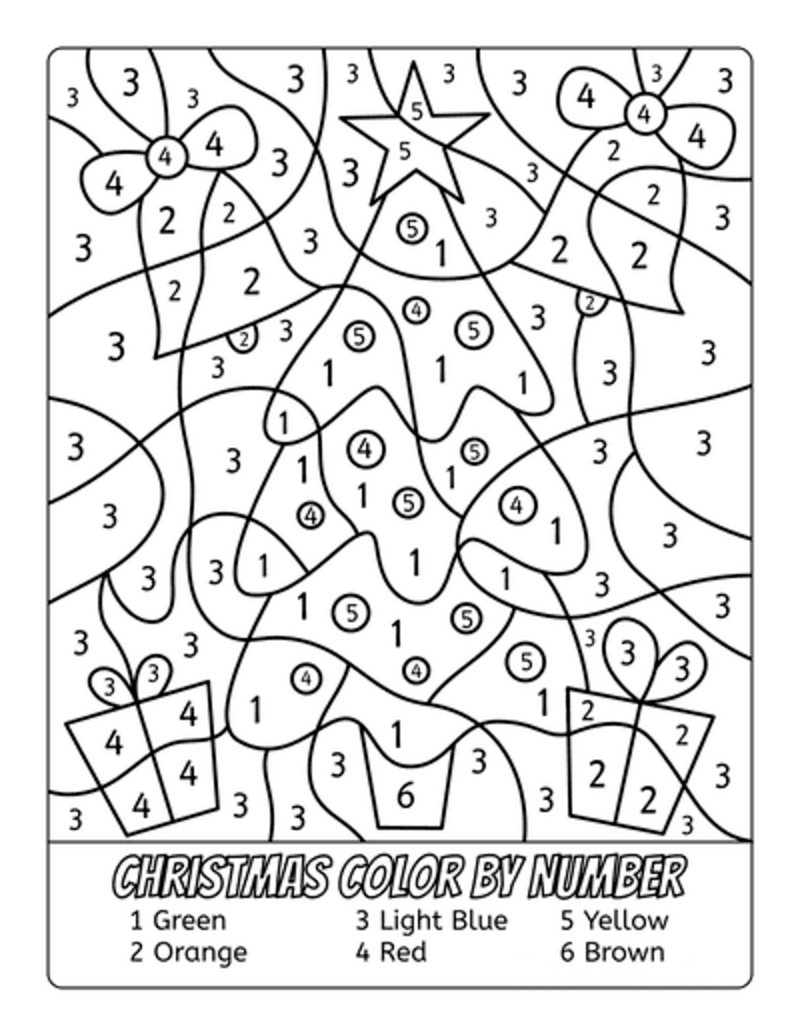 Christmas color by number