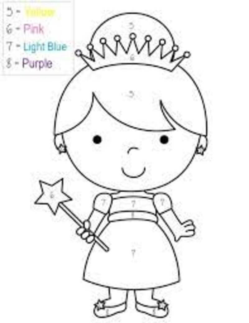 Cute Princesscolor by number