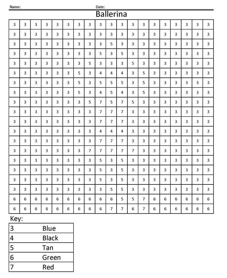 Difficult Mystery color by number