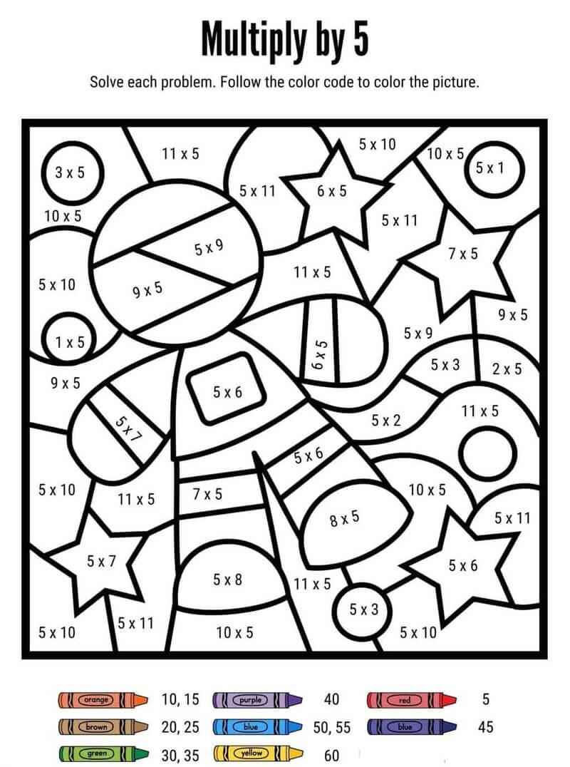 Dolly Multiplication color by number
