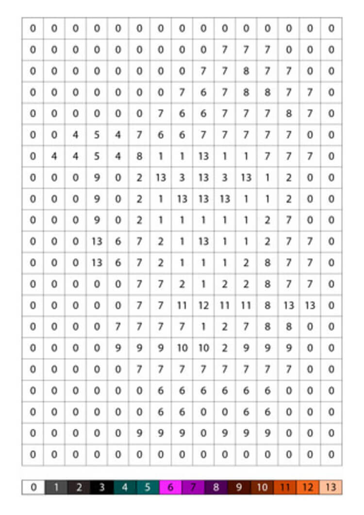 Pixel Dwarf color by number