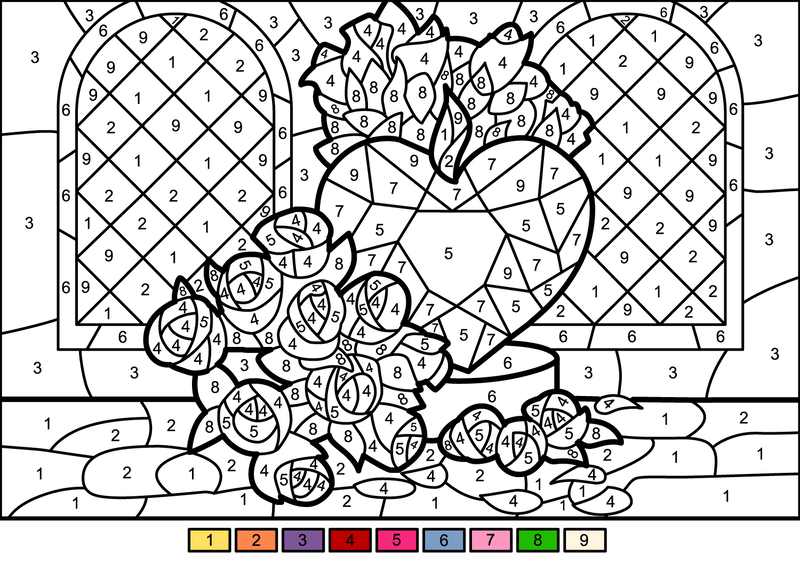 Valentine Color By Number