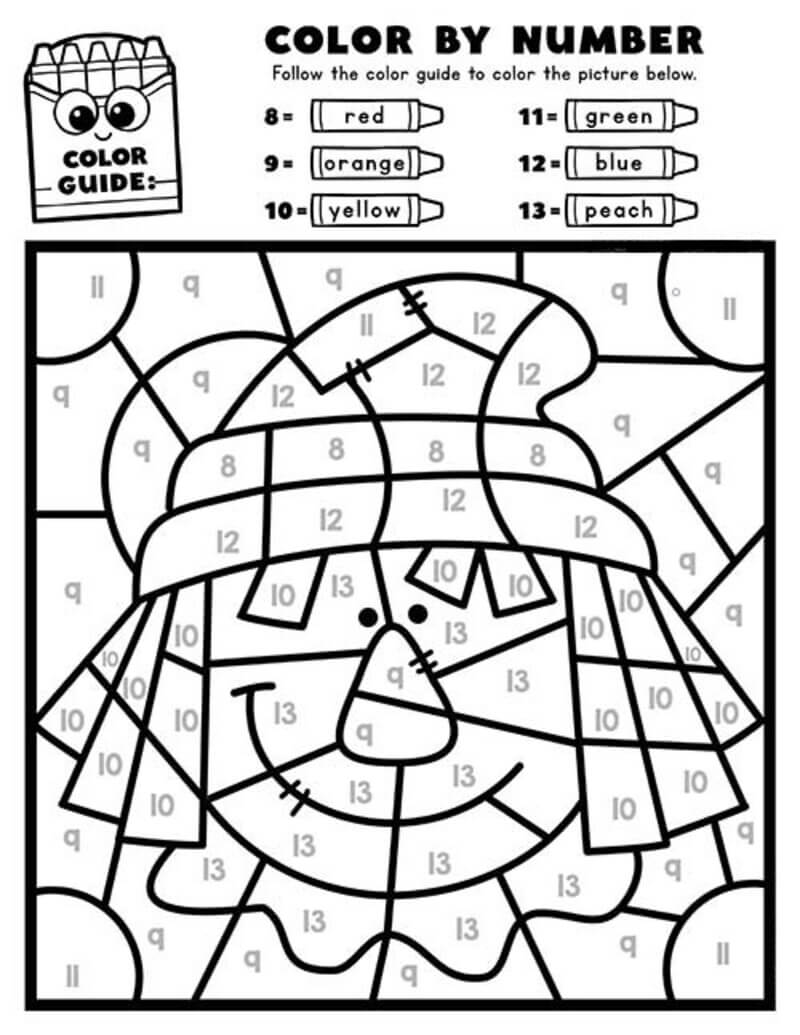 The fall girl color by number Color By Number