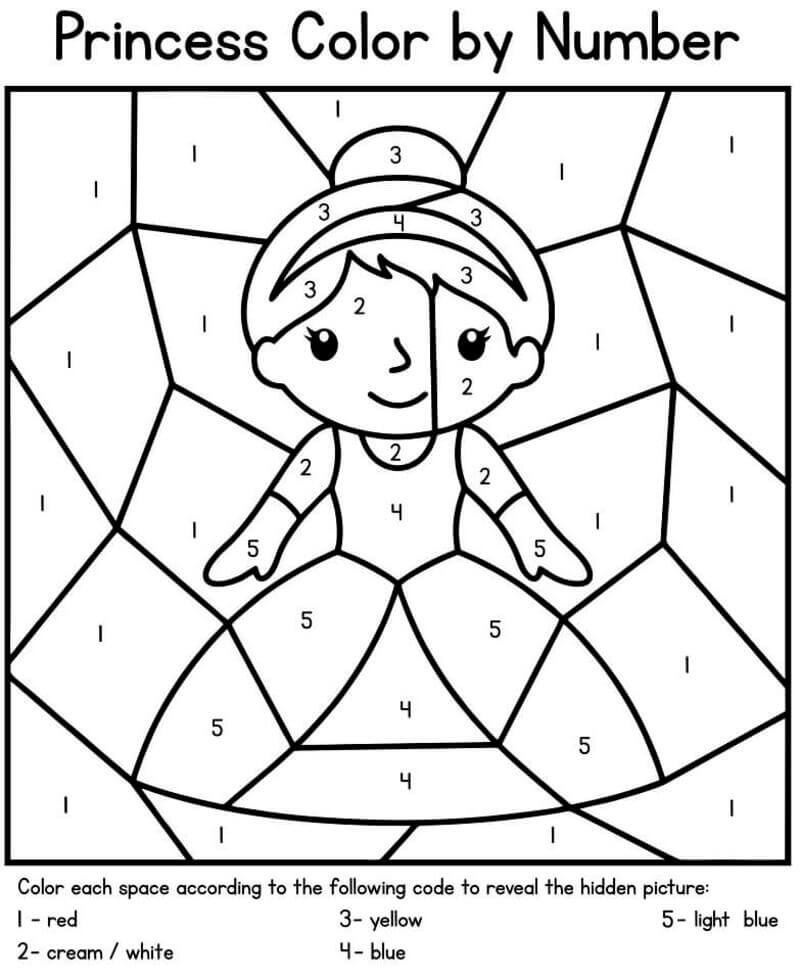 Princess Color By Number
