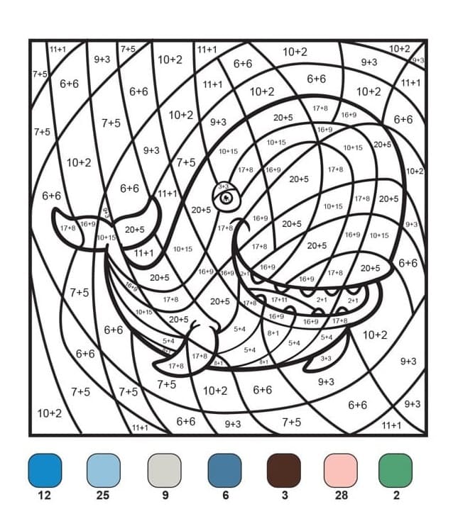 Addition Color By Number