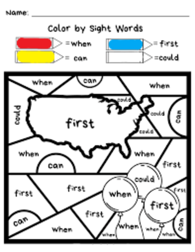 4th of July in America color by number