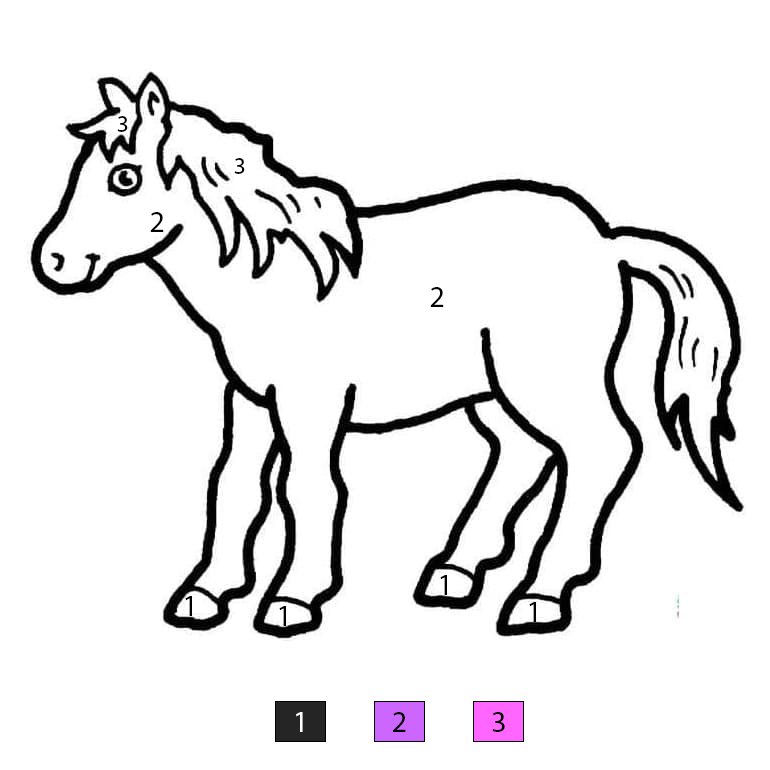 A Horse Color By Number