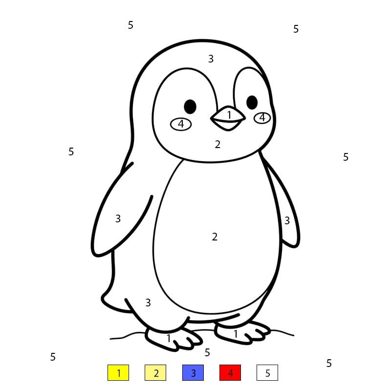 Amazing Penguin Color By Number