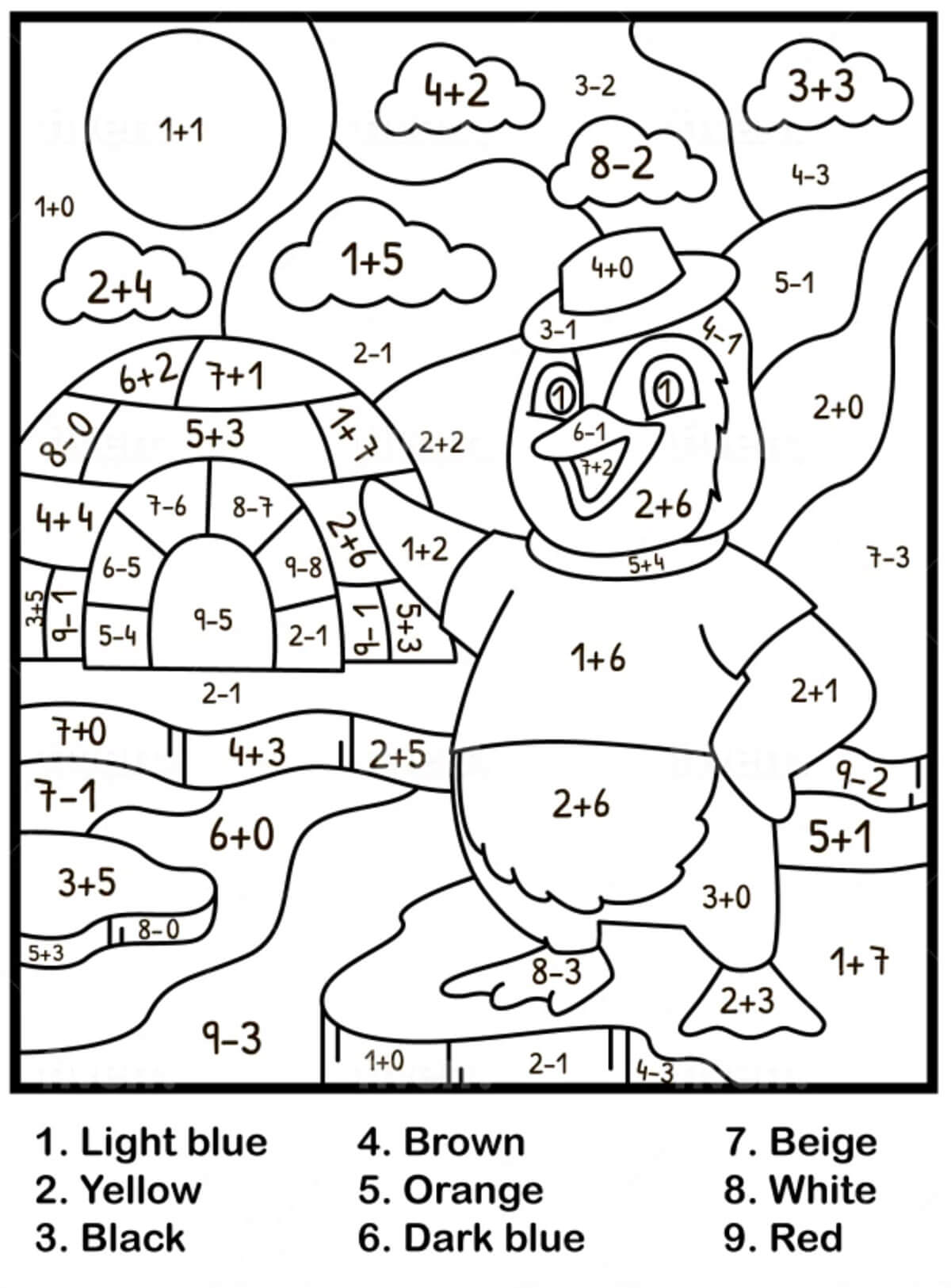 Chicken Coloring by Simple Math