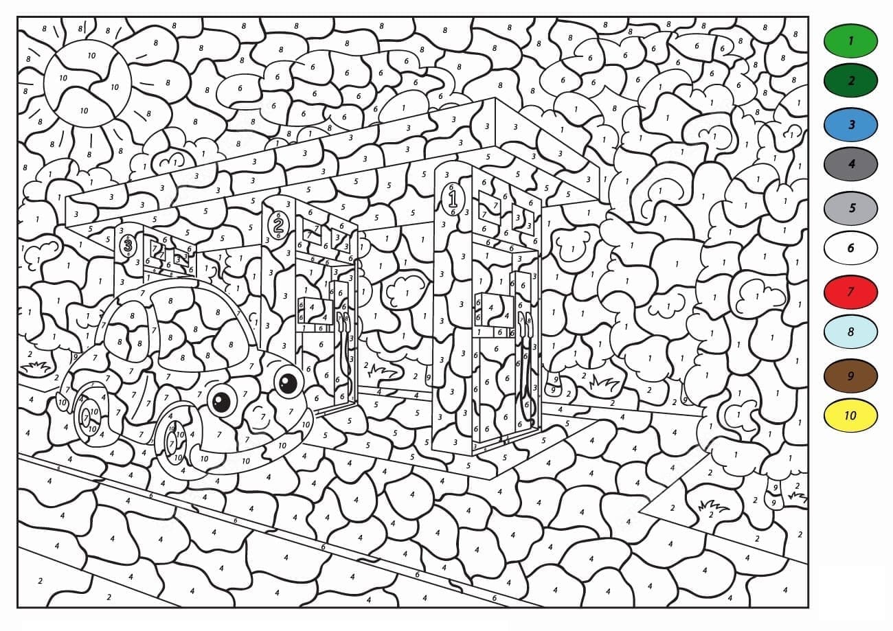 Difficult Machine Color By Number
