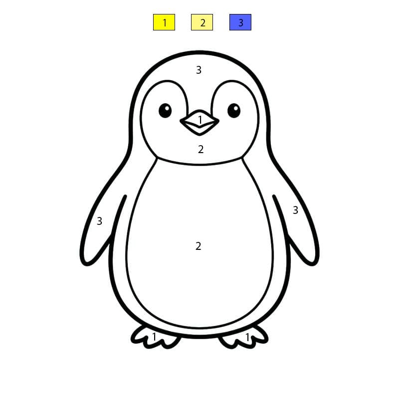 Fat Penguin Color By Number