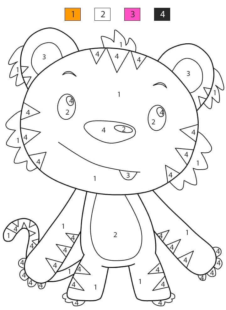 Little Tiger Color By Number