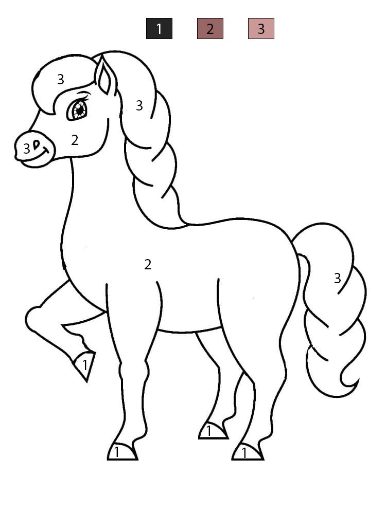 Lovely Horse Color By Number
