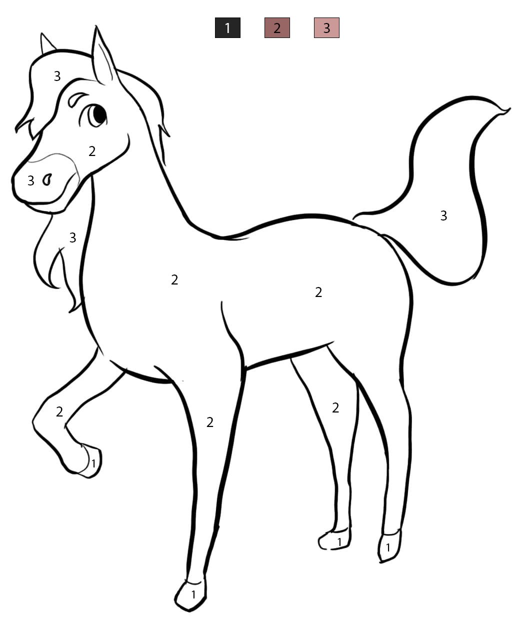 Nice Horse Color By Number