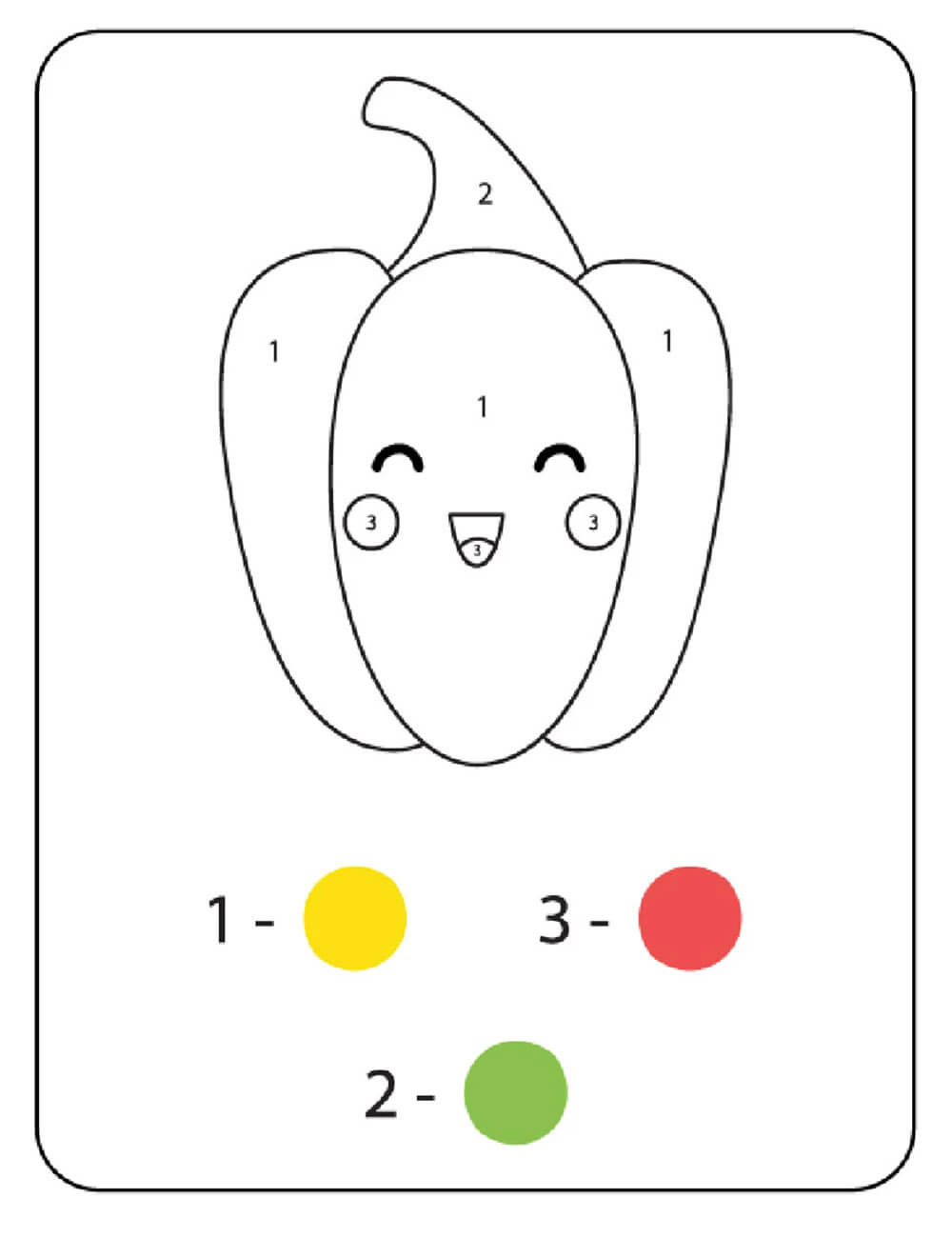 Simple Chilli Color by Number