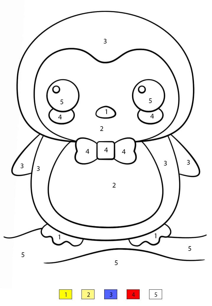 Stupid Penguin Color By Number