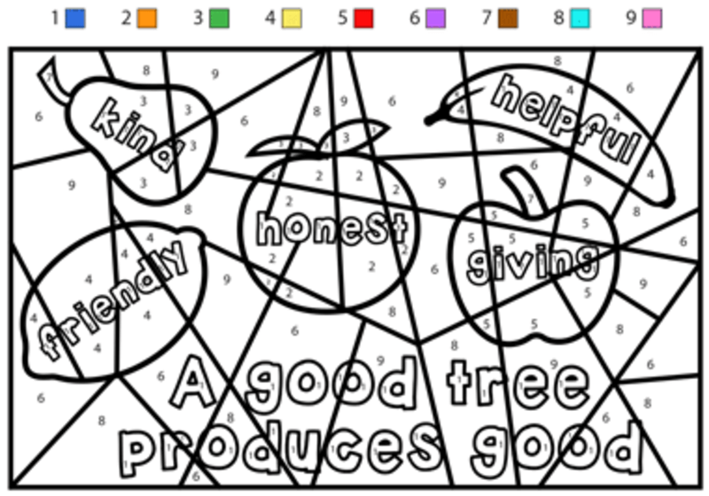 A good tree produces good color by number