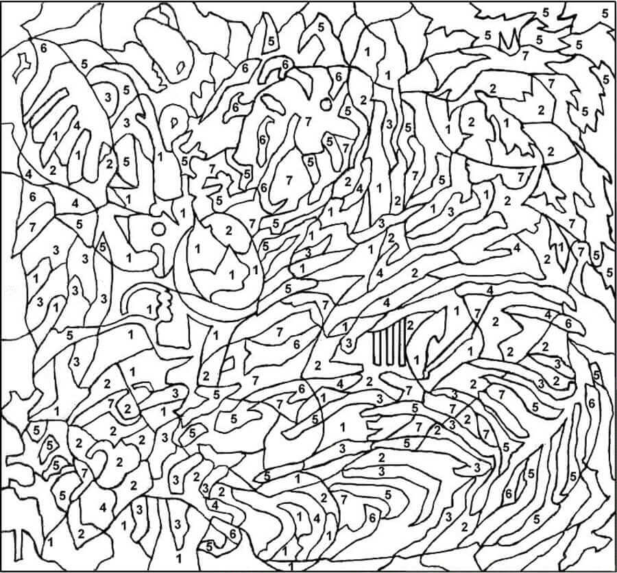 Adult and Advanced color by number Color By Number