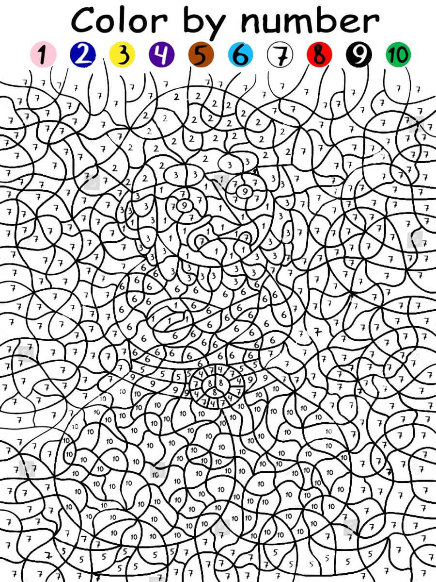Difficult amusing priate color by number Color By Number