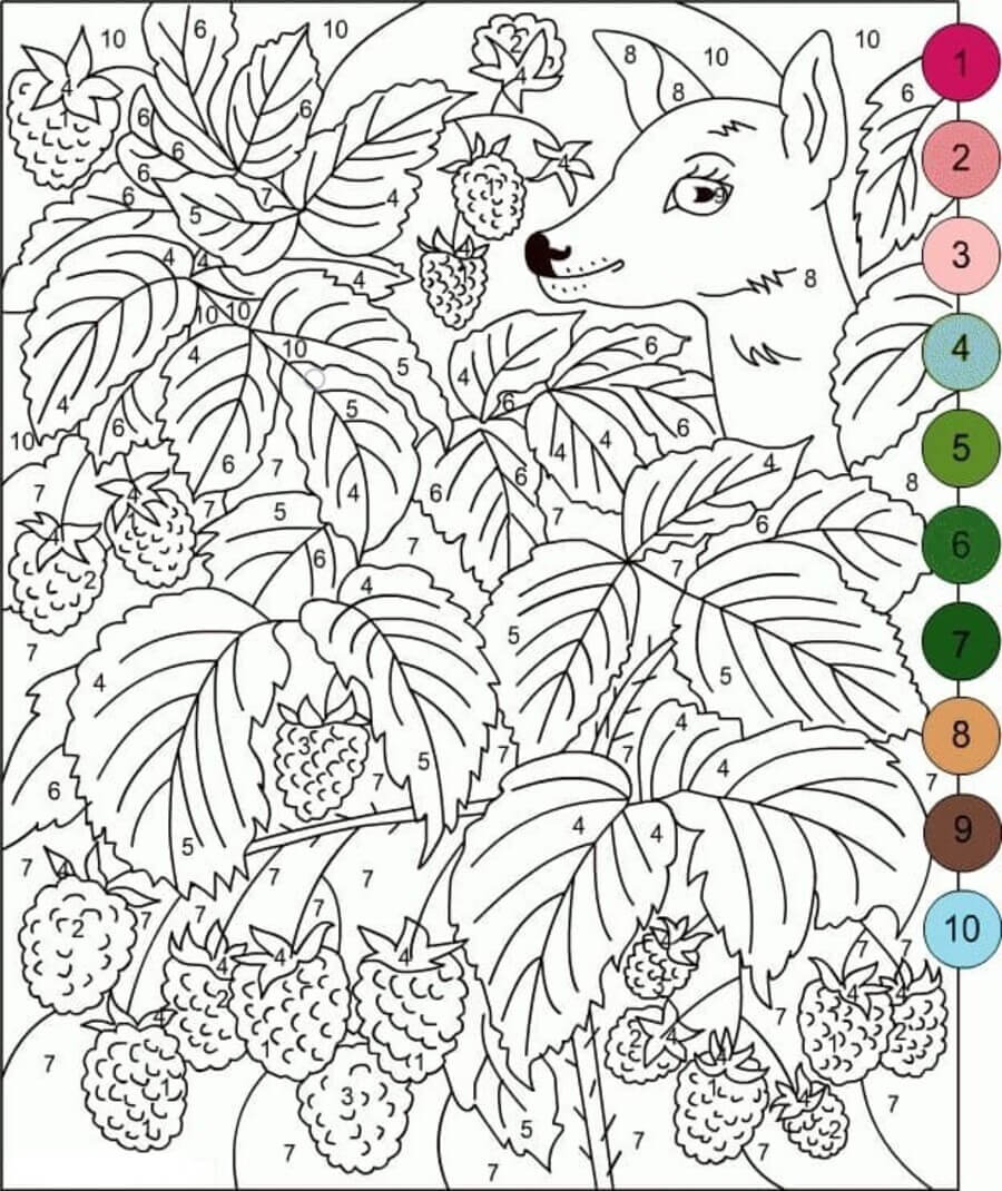 Difficult deer color by number