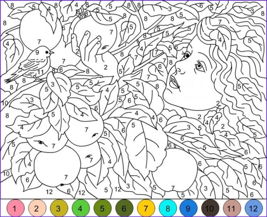 Difficult girl color by number