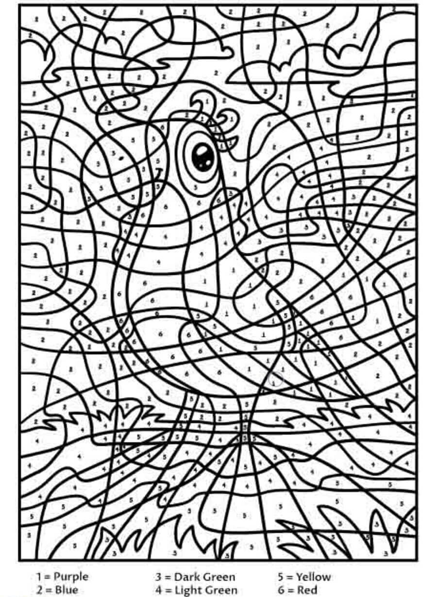 Difficult Parrot color by number