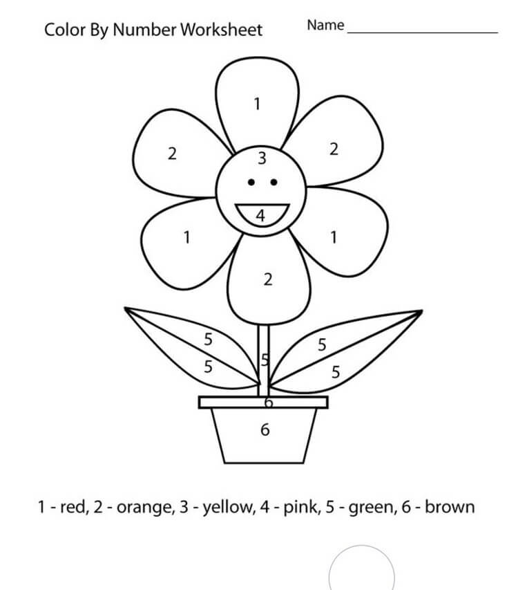 Easy flower color by number