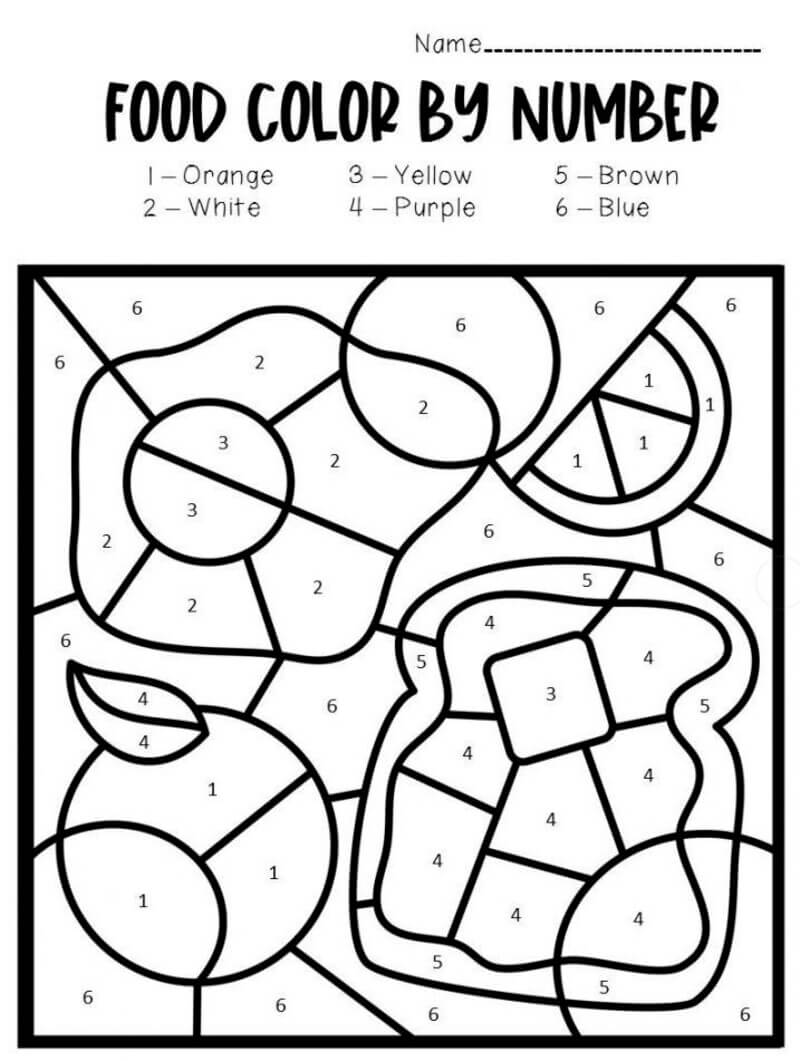 Egg bread color by number