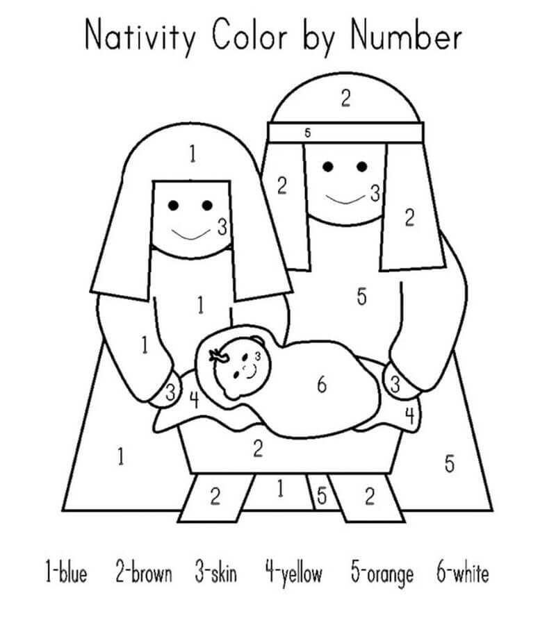 God is Born color by number