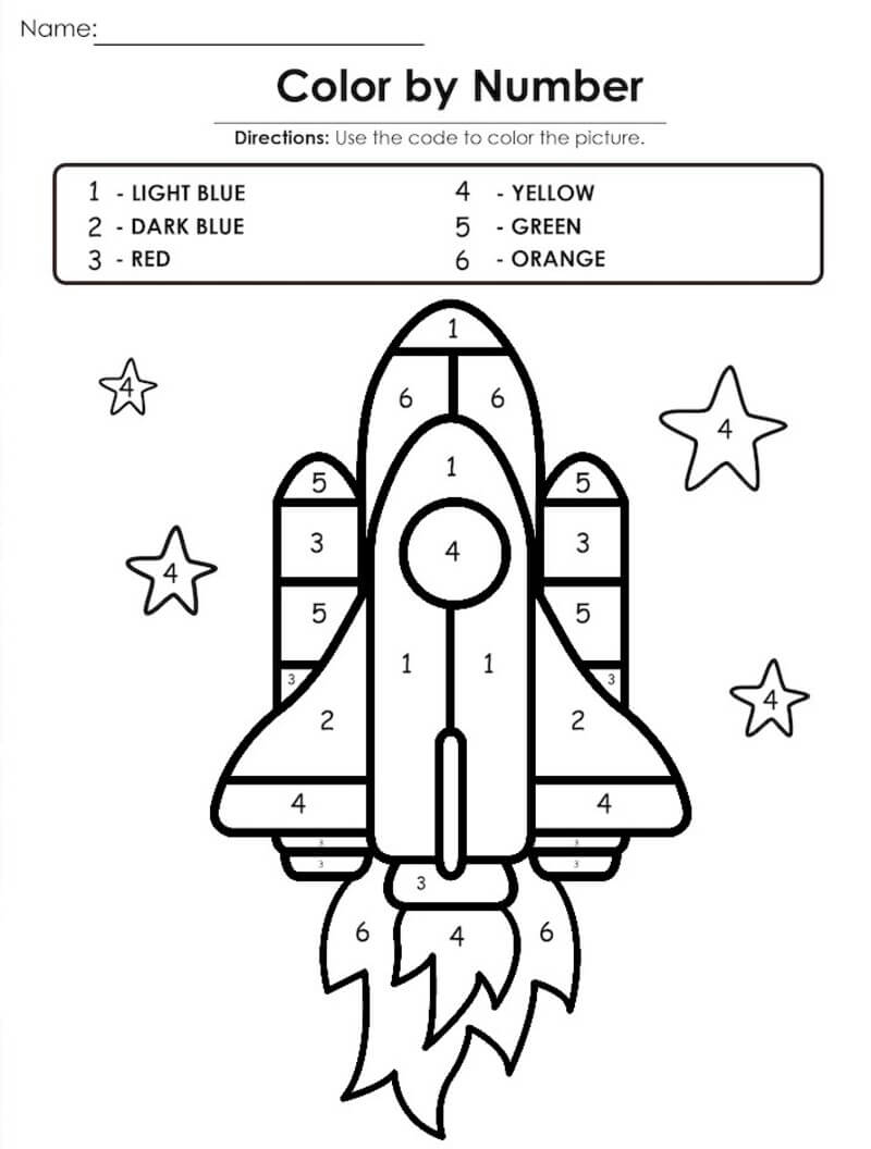 Good Rocket color by number