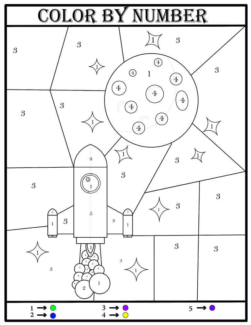 I love space color by number