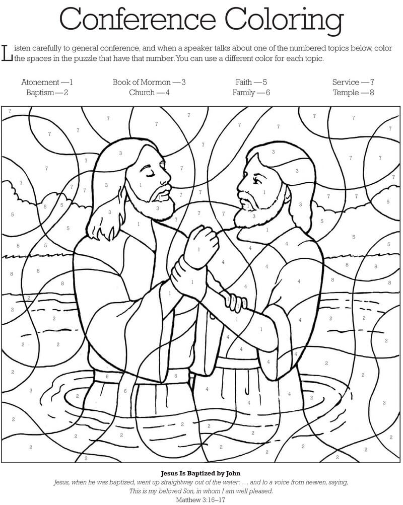 Jesus Conference color by number