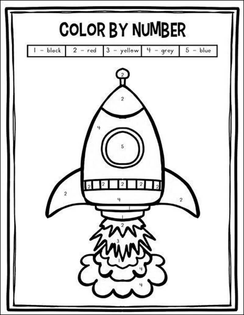 Missile starts to launch color by number