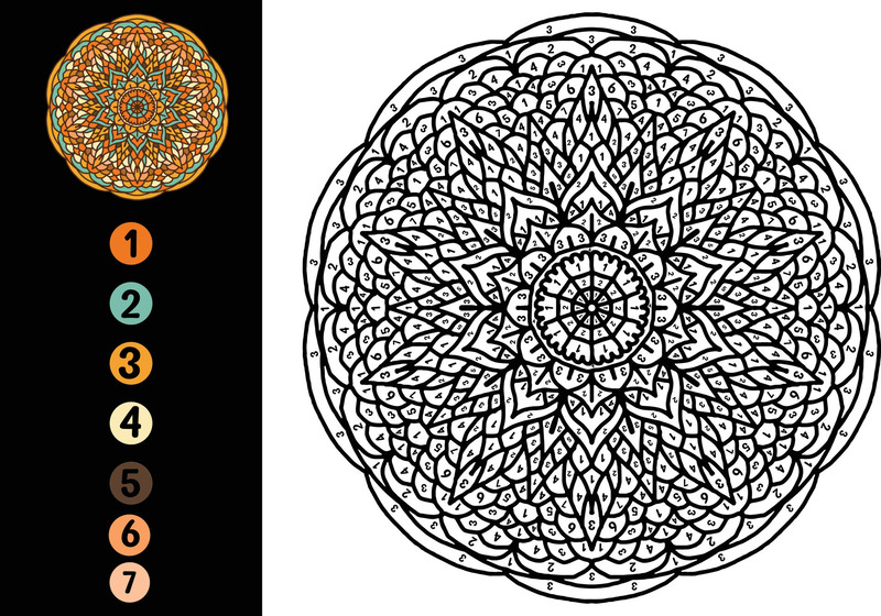 Mandala Color By Number