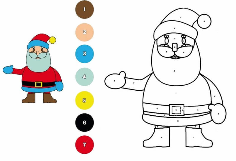 Santa Claus  Color By Number