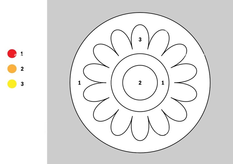 Super easy Mandala color by number