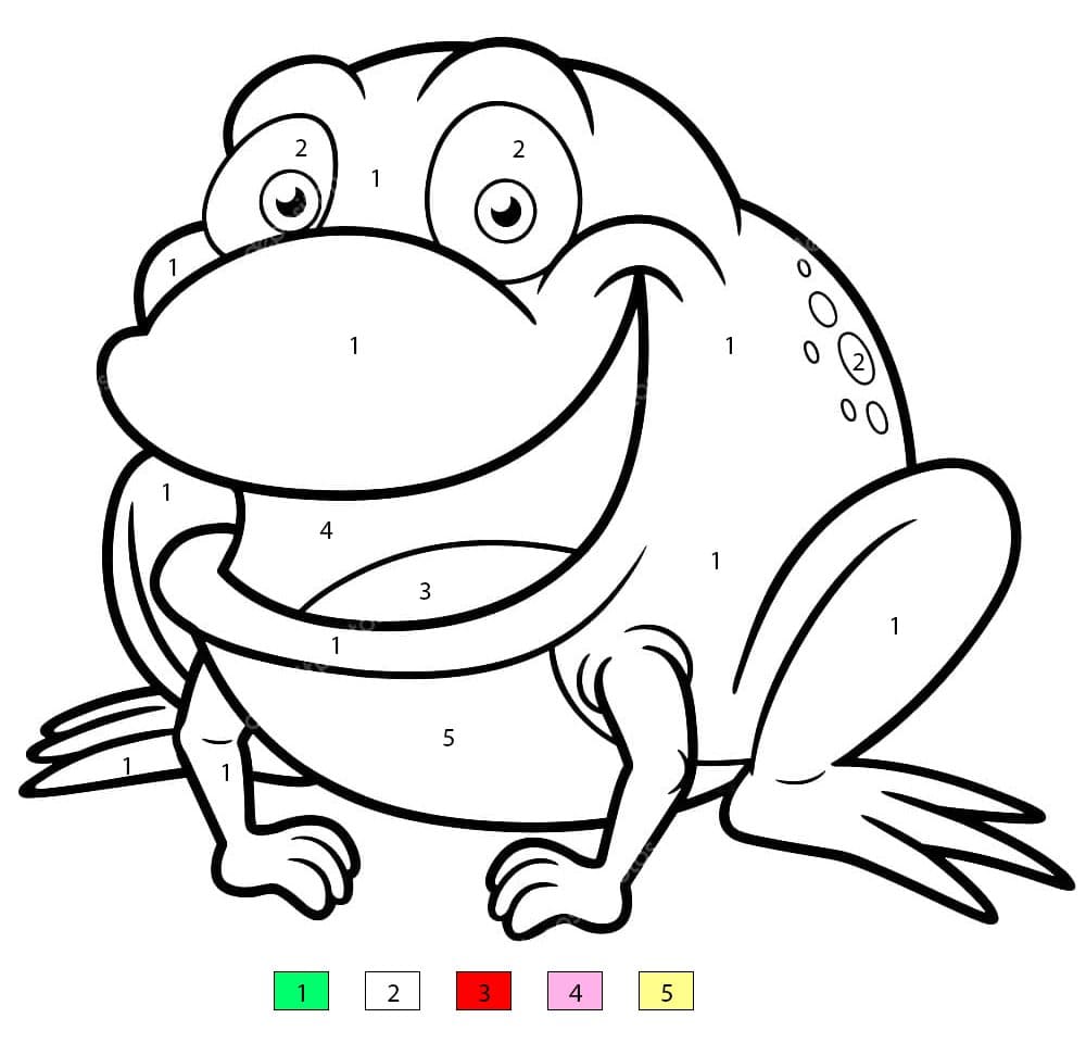 A Happy Frog Color By Number