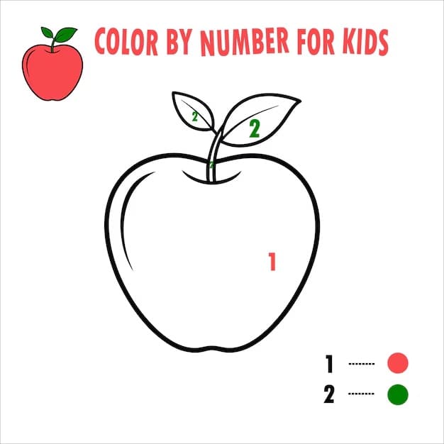 An Apple Color By Number