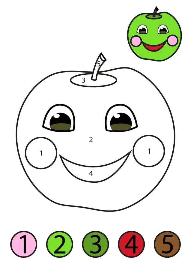 Animted Apple Color By Number