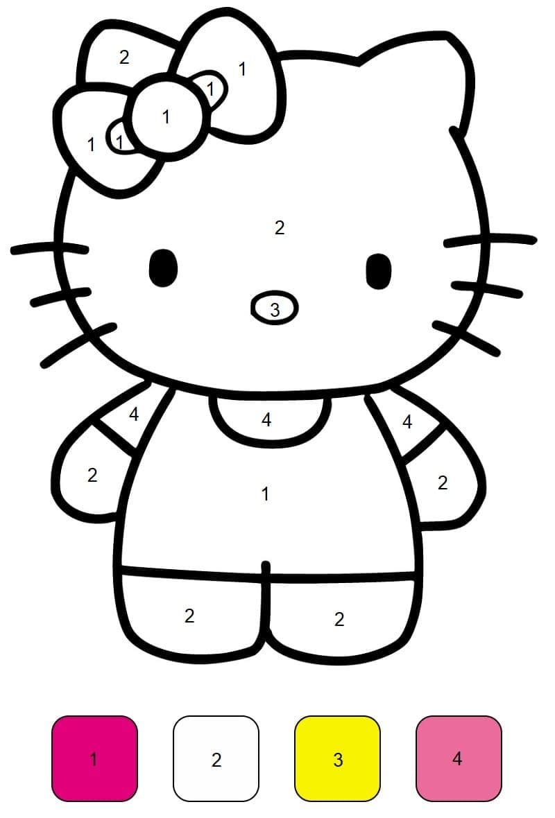 Basic Hello Kitty Color By Number