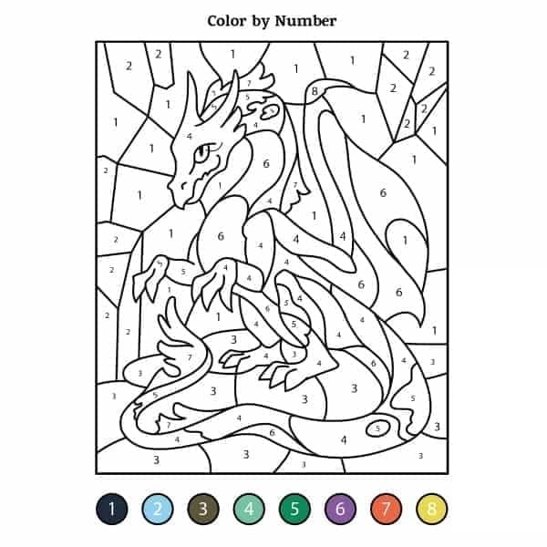 Beautiful Dragon Color By Number