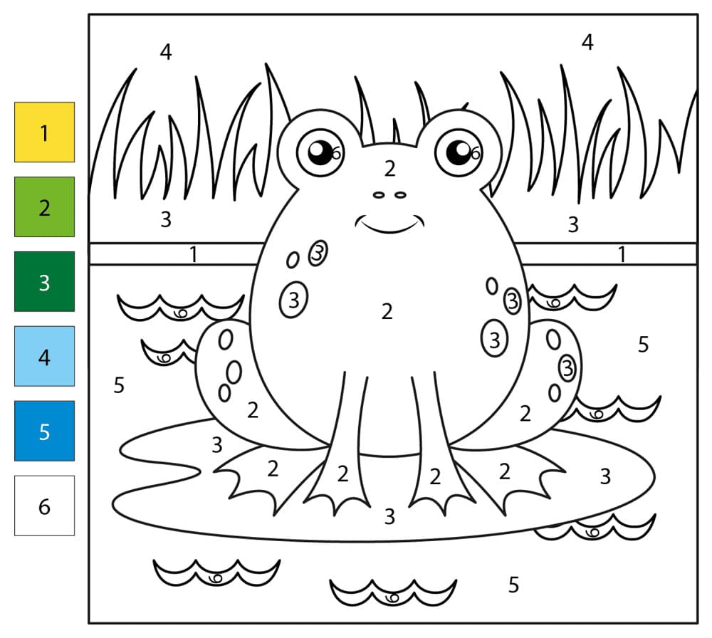 Frog Fat Color By Number