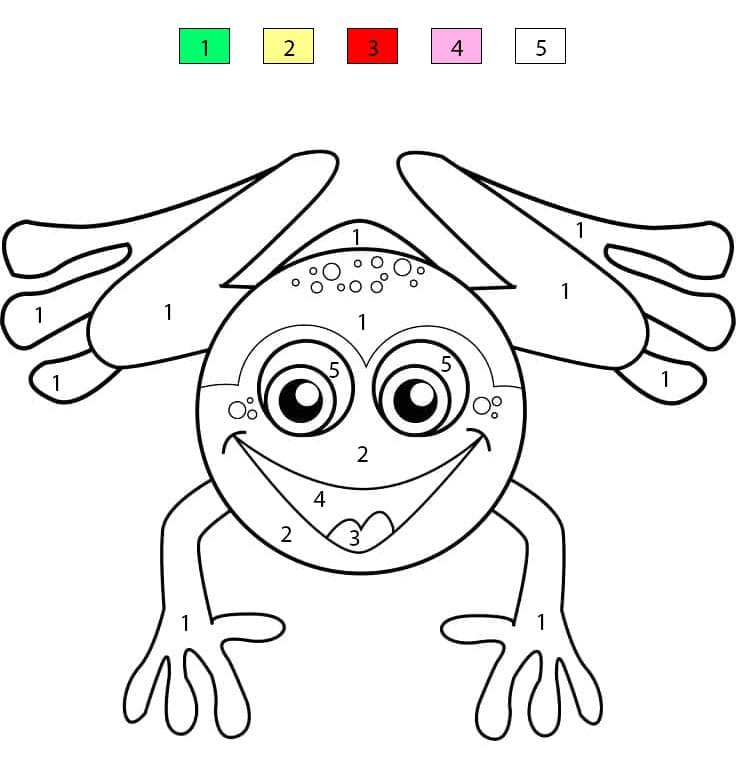 Happy Frog Printable Color By Number