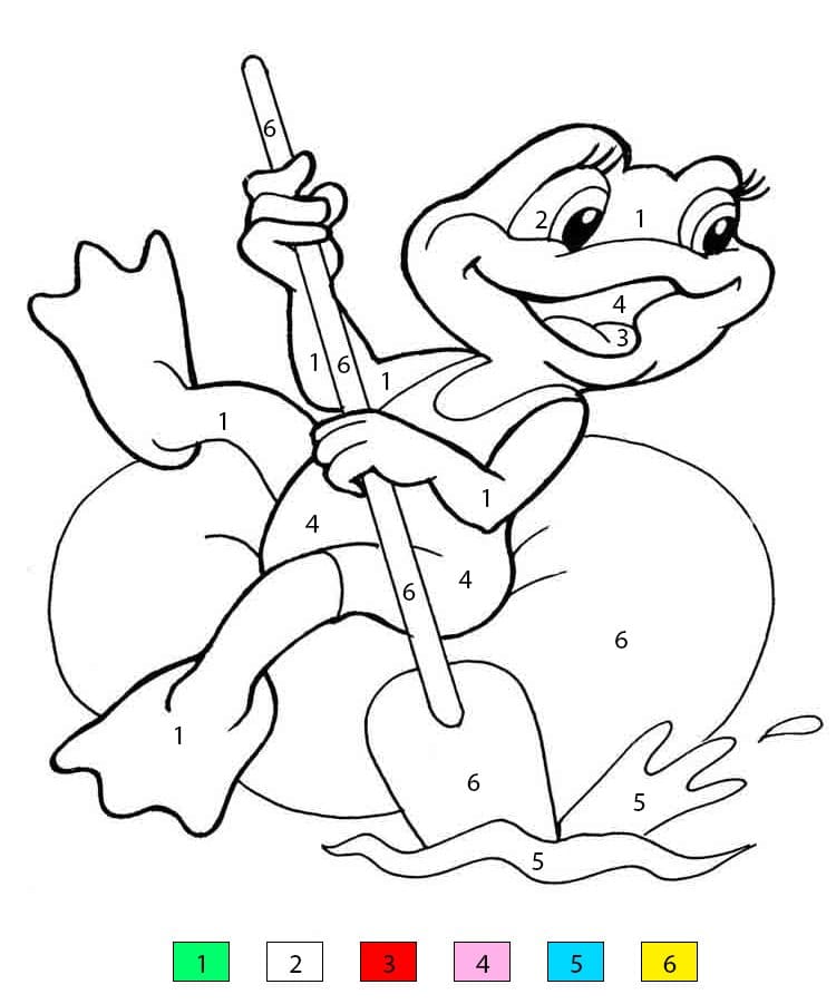 Lovely Frog Color By Number